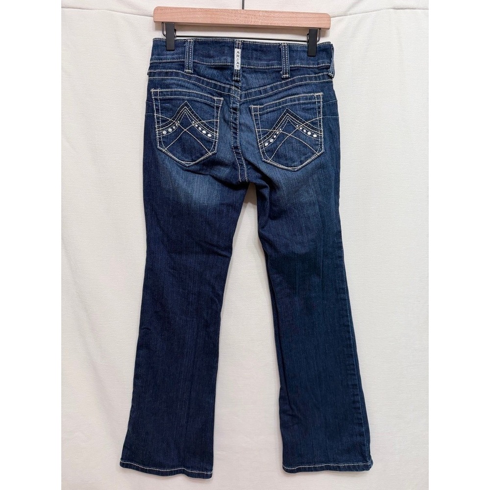 Ariat REAL Denim Mid Rise Bootcut Jeans Women 28S Blue 10011683 Western Boho